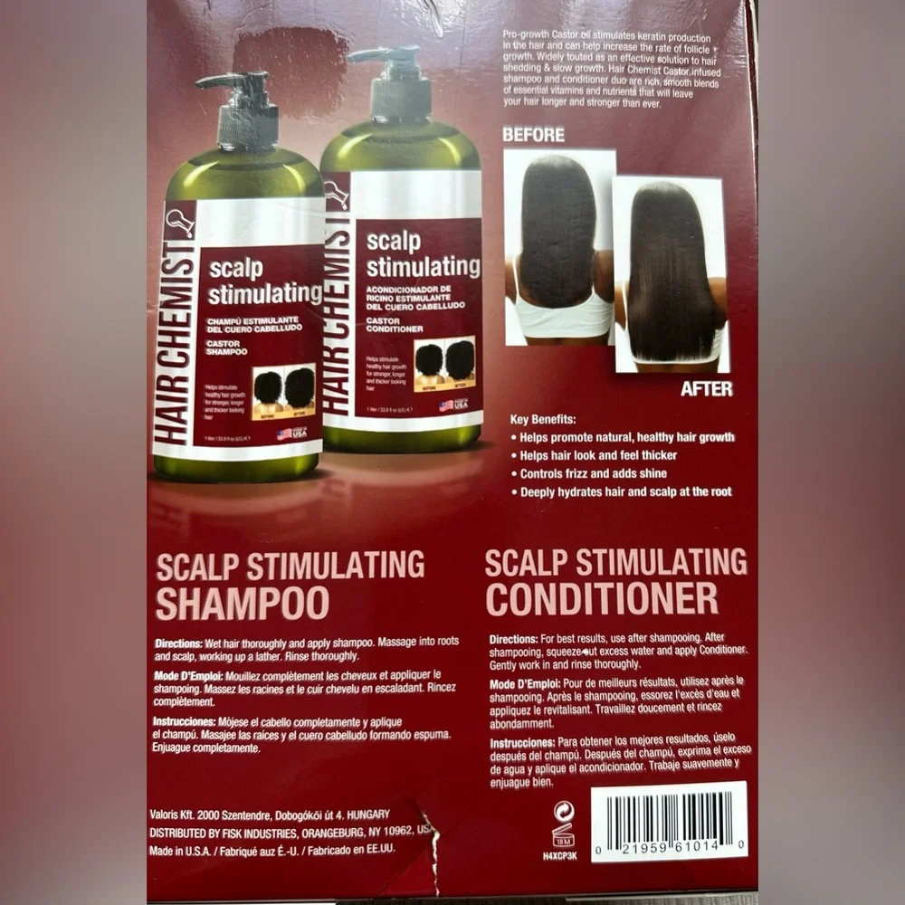 NEW Hair Chemist Scalp Stimulating Castor Shampoo and Conditioner